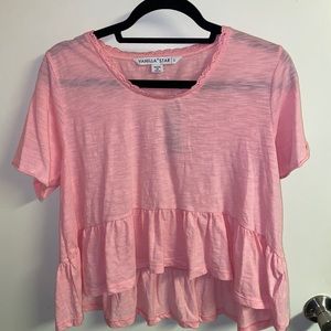 Pink high-low top